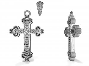 cross with patterns 3D Baskı Modeli