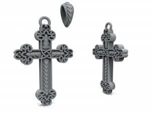 cross with patterns 3D Baskı Modeli