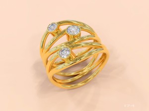 womens ring with diamonds 3D प्रिंट मॉडल