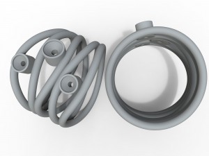 womens ring with diamonds 3D Принт Модель