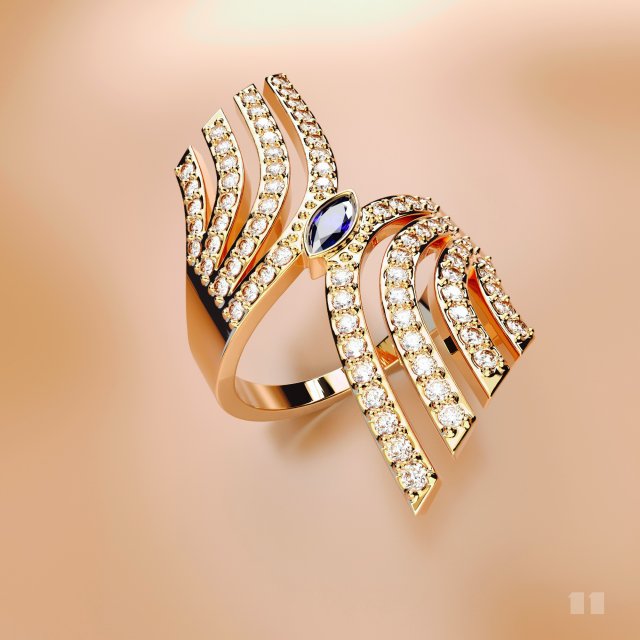 ring gold 3D Print Model .c4d .max .obj .3ds .fbx .stl .blend 