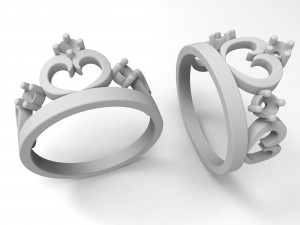 gold crown ring 3D-Druckmodell