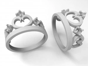 gold crown ring 3D Print Model