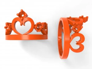 gold crown ring 3D Print Model