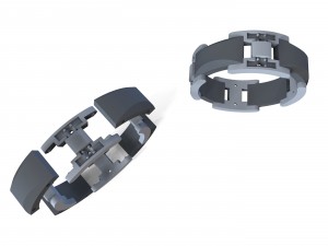 ring with stones 3D 프린트 모델