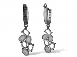 earrings with stones Modèles 3D en vedette
