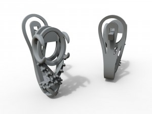 earrings with stones Modèles 3D en vedette
