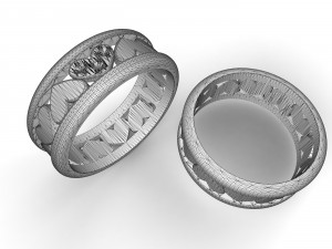 ring with hearts 3D Print Model
