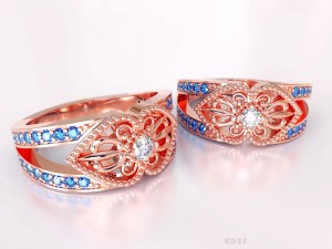 ring with stones 3D Принт Модель