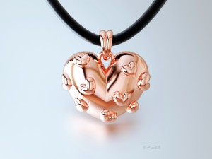 pendant has a heart of gold 3D Print Model