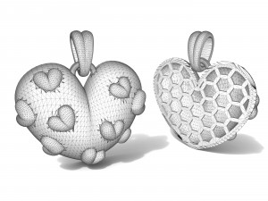 pendant has a heart of gold 3D Print Model