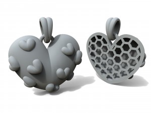 pendant has a heart of gold 3D Print Model