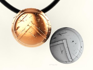 the pendant is the shield of sparta 3D प्रिंट मॉडल