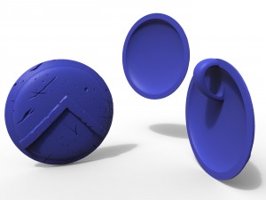 the pendant is the shield of sparta 3D-printmodel