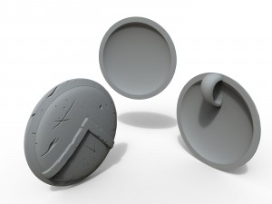 the pendant is the shield of sparta 3D-printmodel