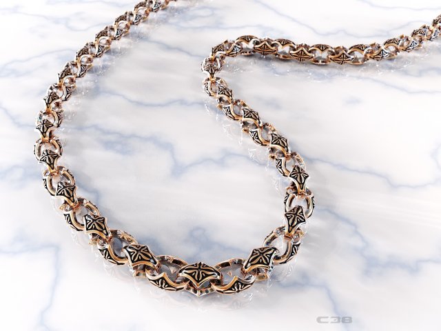chain pattern 3D Print Model .c4d .max .obj .3ds .fbx .stl .blend 