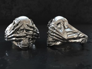 skull ring 3D Print Model