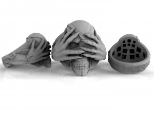 skull ring Modelo de impresión 3D