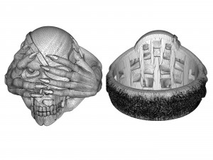 skull ring Modelo de impresión 3D
