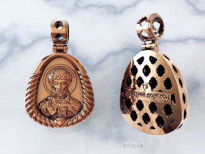 gold pendant of st dmitry donskoy 3D प्रिंट मॉडल