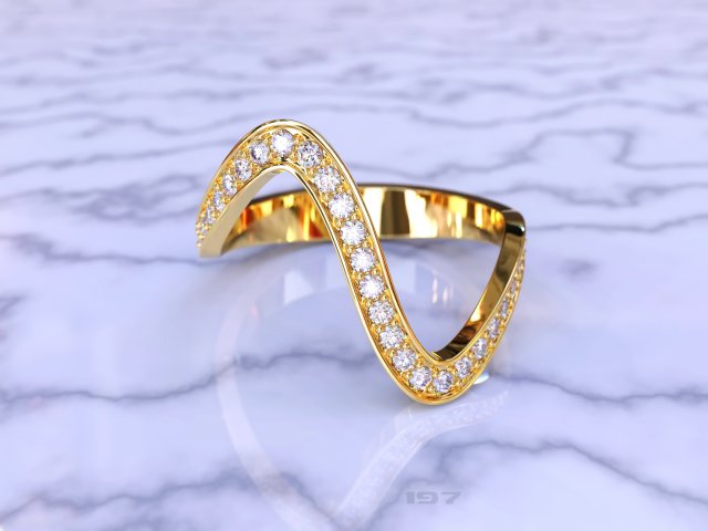 womens diamond ring 3D Model .c4d .max .obj .3ds .fbx .stl .blend 