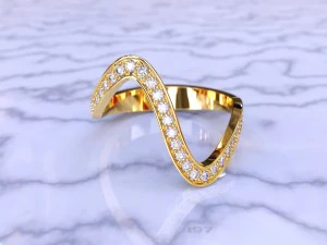 महिलाओं की हीरे की अंगूठी 3D मॉडल