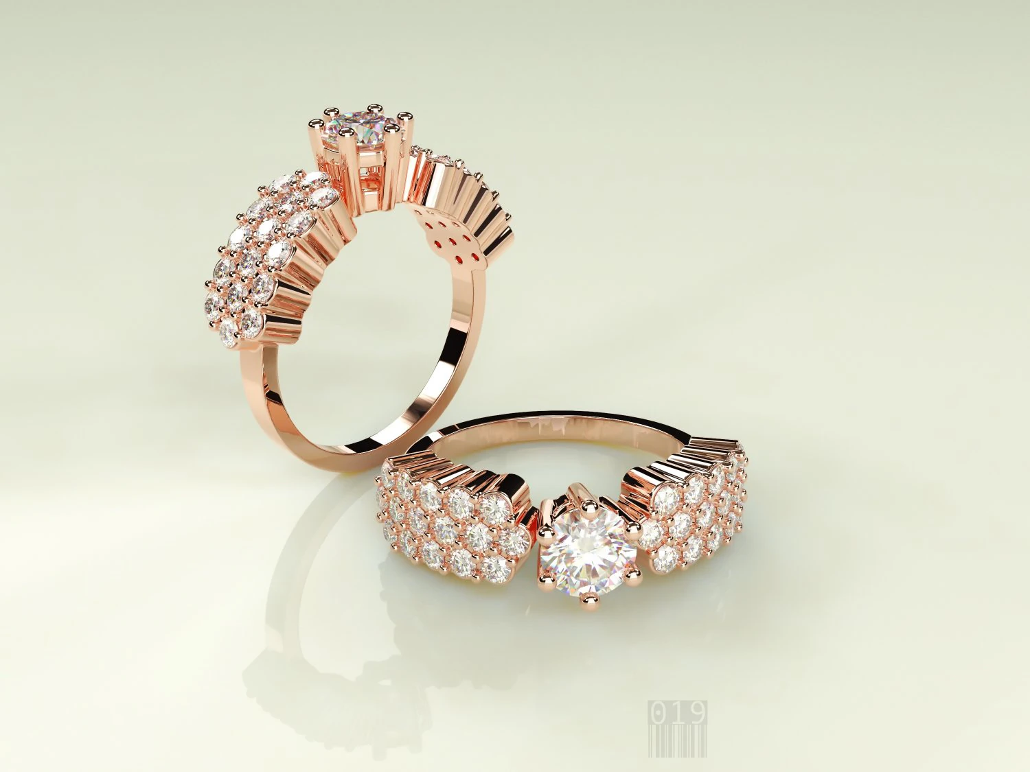 ring with stones 3D Model .c4d .max .obj .3ds .fbx .stl .blend 