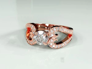 womens diamond ring 3D Model