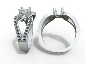 womens diamond ring Modèle 3D