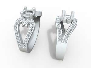 womens diamond ring Modèle 3D