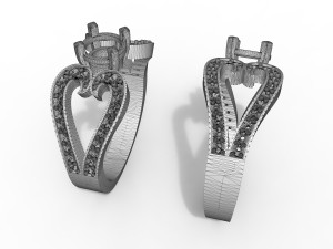womens diamond ring Modèle 3D