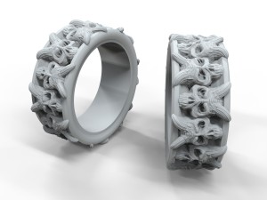 skull ring 3D Принт Модель