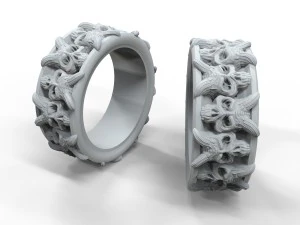 skull ring 3D Print Model