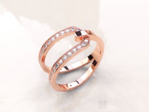 womens diamond ring Model do druku 3D