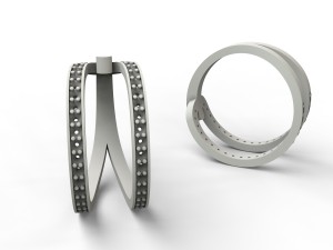 womens diamond ring 3D प्रिंट मॉडल