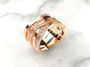 womens diamond ring 3d 3D Print Model