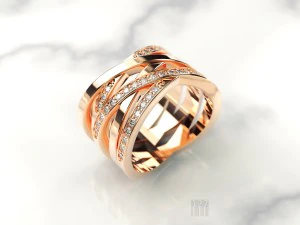 womens diamond ring 3d 3D Print Model