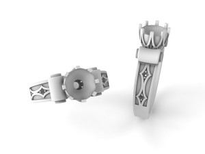 gold diamond ring 3Dプリントモデル