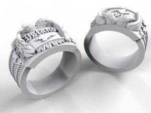 ring with the eagles 3Dプリントモデル