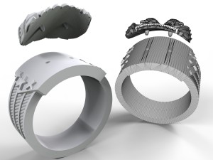 ring with the eagles 3Dプリントモデル