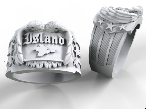 ring with the eagles 3Dプリントモデル