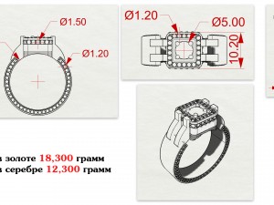 mens diamond ring 3D Print Model