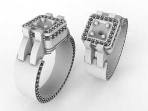 mens diamond ring 3D Print Model