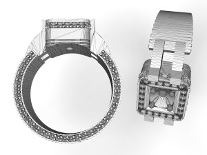 mens diamond ring 3D Print Model