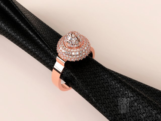 womens diamond ring stl 3D-Druckmodell .c4d .max .obj .3ds .fbx .stl .blend 