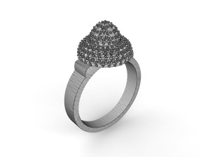 womens diamond ring stl 3D-Druckmodell