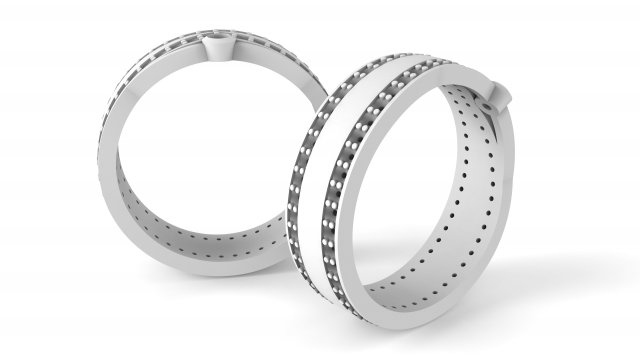 ring with diamonds 3D Принт Модель .c4d .max .obj .3ds .fbx .stl .blend 