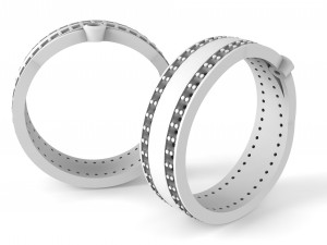ring with diamonds 3D Print Model