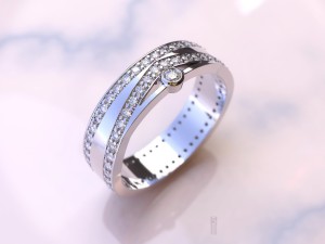 ring with diamonds 3D Принт Модель