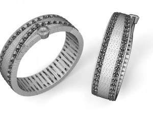 ring with diamonds 3D Print Model